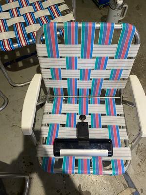 FOLDING LAWN CHAIRS AND BBQ GRILL LIGHT