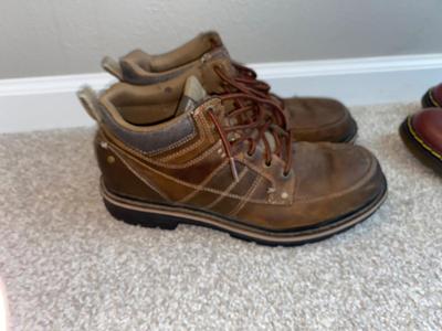 LIKE NEW MEN’S DOC MARTIN BOOTS SIZE 46 AND A PAIR OF SKETCHER’S SHOES SIZE 12