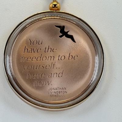 Lot 331: Johnathan Livingston Seagull Pendant Necklace, H. Barlett 1973 Bronze, Wade Pottery Starfish Dish, Monet Starfish Brooch,...