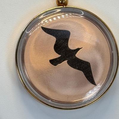 Lot 331: Johnathan Livingston Seagull Pendant Necklace, H. Barlett 1973 Bronze, Wade Pottery Starfish Dish, Monet Starfish Brooch,...