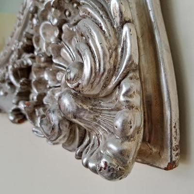 Large Silver Italian Baroque-Style Beveled Mirror (PB-SD)