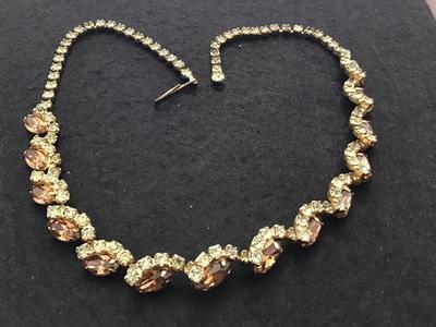 Vintage Rhinestone Collar Necklace