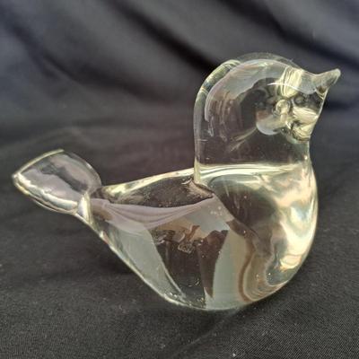 Collection of Eight Fenton & Hadeland and More Clear Art Glass Animals (PB-SD)