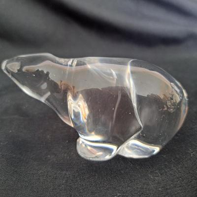 Collection of Eight Fenton & Hadeland and More Clear Art Glass Animals (PB-SD)
