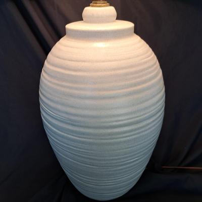 Large Haeger Gray Speckled Ovoid Lamp (PB-SD)