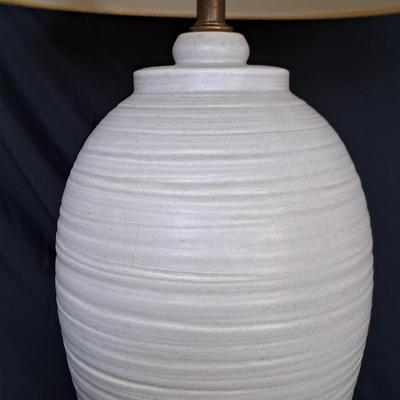 Large Haeger Gray Speckled Ovoid Lamp (PB-SD)