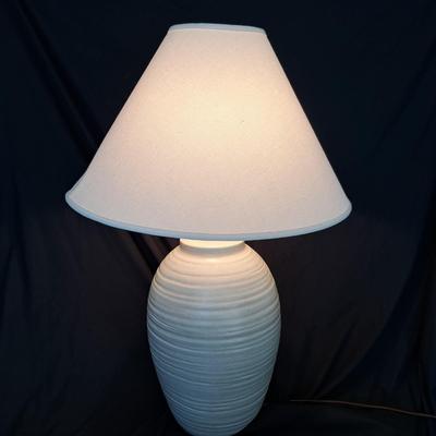 Large Haeger Gray Speckled Ovoid Lamp (PB-SD)
