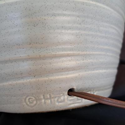 Large Haeger Gray Speckled Ovoid Lamp (PB-SD)