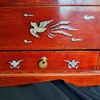 Chinese Rosewood Jewelry Chest with Mother-of-Pearl Inlay (PB-SD)