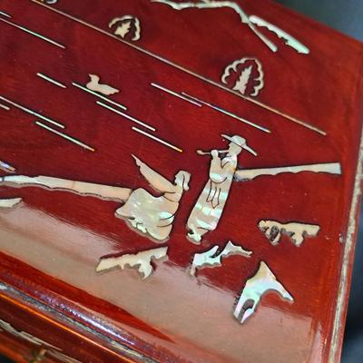 Chinese Rosewood Jewelry Chest with Mother-of-Pearl Inlay (PB-SD)