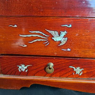 Chinese Rosewood Jewelry Chest with Mother-of-Pearl Inlay (PB-SD)