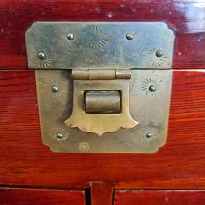 Chinese Rosewood Jewelry Chest with Mother-of-Pearl Inlay (PB-SD)