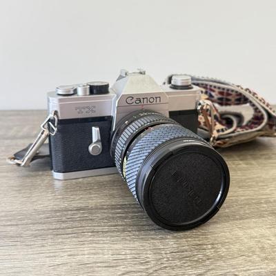 LOT 1K: Vintage Canon TX 35mm Film Camera w/ Lens & Manual