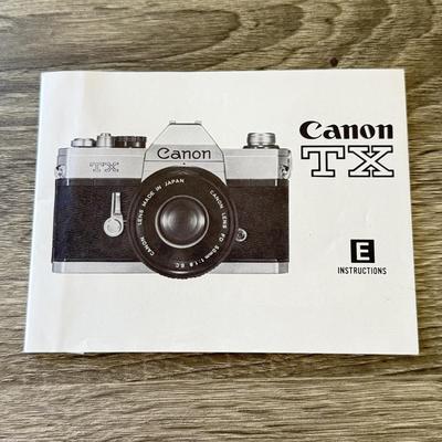 LOT 1K: Vintage Canon TX 35mm Film Camera w/ Lens & Manual