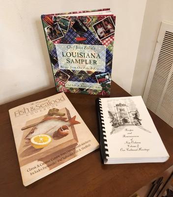 Lot #204 Lot of 3 Autographed/vintage Cookbooks - John Folse, more