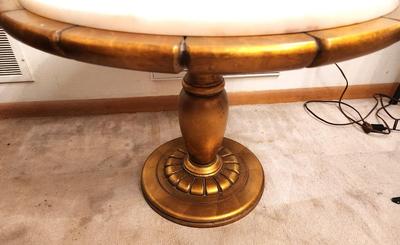 Lot #206 Contemporary Center/Coffee/Lamp Table - Marble Top