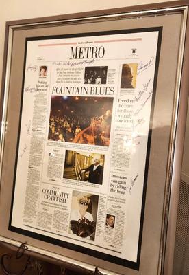 Lot #207 Framed 2007 NewsPaper Print of Closing of Pete's New Orleans Hilton Club - autographed by Musicians