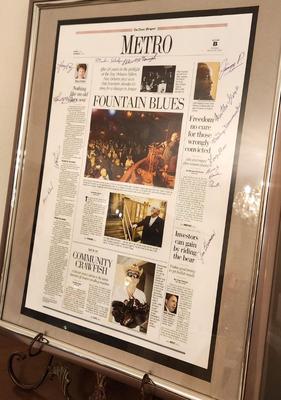 Lot #207 Framed 2007 NewsPaper Print of Closing of Pete's New Orleans Hilton Club - autographed by Musicians