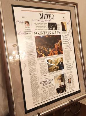 Lot #207 Framed 2007 NewsPaper Print of Closing of Pete's New Orleans Hilton Club - autographed by Musicians