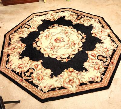 Lot #208 Hexangonal Handmade wool Rug "English Manor"