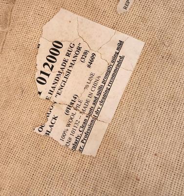 Lot #208 Hexangonal Handmade wool Rug "English Manor"