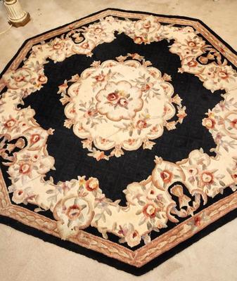 Lot #208 Hexangonal Handmade wool Rug "English Manor"