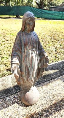 Lot #214 Vintage Blessed Virgin Mary Yard Statue