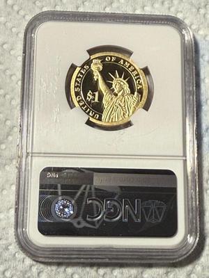 NGC CERTIFIED 2012-S PROOF70 ULTRA CAMEO BENJAMIN HARRISON PRESIDENTIAL DOLLAR AS PIC'D. FREE DOMESTIC SHIPPING.
