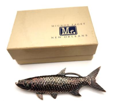 Lot #224 Vintage Mignon Faget Sterling Silver Brooch - Gar Fish