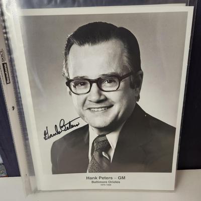 3 Baltimore Orioles General Managers Signed Photos Lee MacPhail Frank Cashen Hanks Peters
