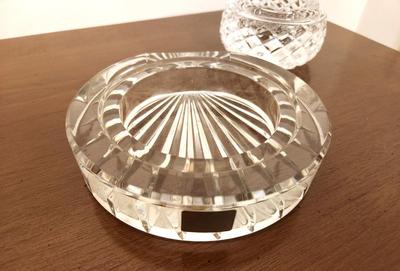 Lot #227 Lot of 2 Crystal Ash Trays - Mikasa/Waterford