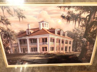 Lot #232 RC Dvis Print - Houmas House Plantation - signed/numbered