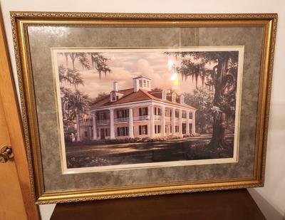 Lot #232 RC Dvis Print - Houmas House Plantation - signed/numbered