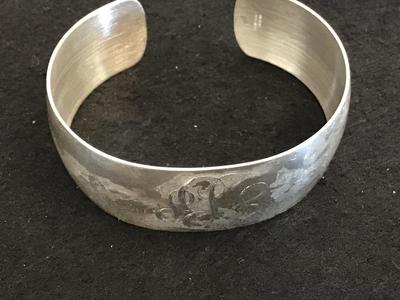 Danecraft Sterling Silver Monogram Cuff Vintage