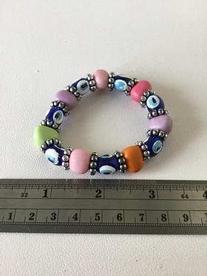 Handmade colorful stretchy beaded bracelet