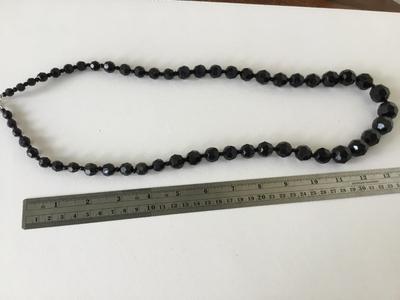 Faux beaded statement black necklace