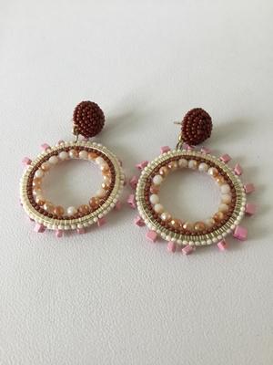 Beautiful light pink hoop earrings