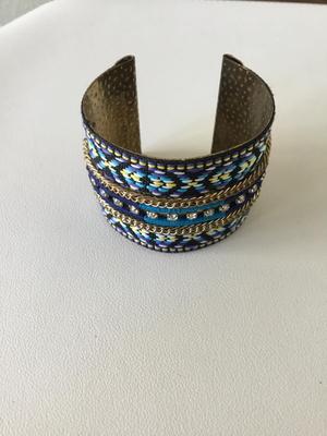 Beautiful blue and yellow statement cuff