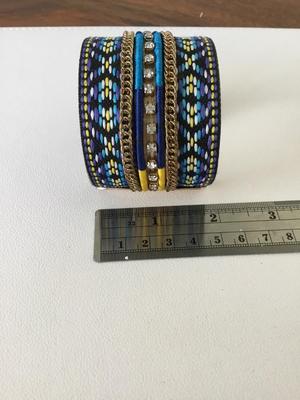 Beautiful blue and yellow statement cuff