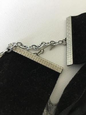 Vintage leather choker cross pendant