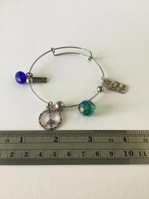 Beautiful peace charm bracelet