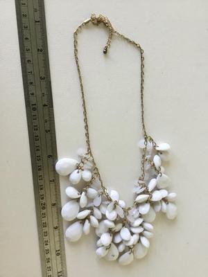 Beautiful white statement necklace