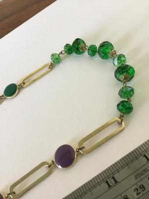 Purple and green fashion necklace