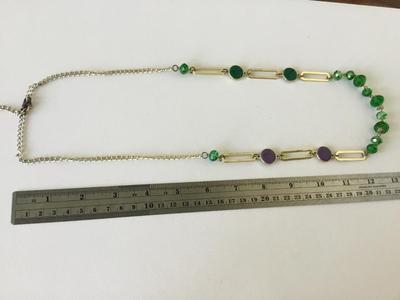 Purple and green fashion necklace