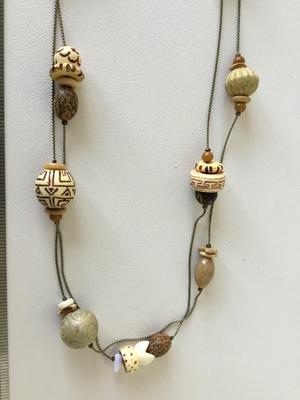 Beautiful boho style long beaded necklace