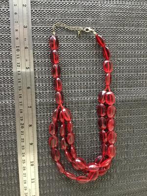 Beautiful red fashion beaded necklace