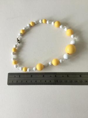 Yellow choker beaded necklace