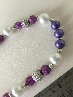 Beautiful purple beaded collar necklace