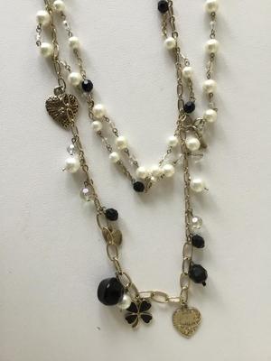 Beautiful three layer fashion statement necklace