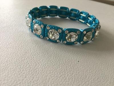 Beautiful blue stretchy fashion bracelet